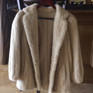Tourmaline Mink Jacket in  Luxurious  light Cream Color